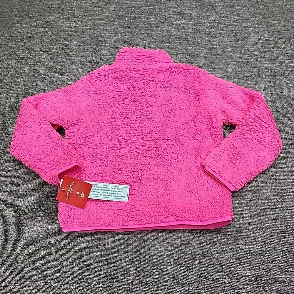 Wondershop Boys Girls Pajama Pullover Sherpa Sweatshirt Sweater Medium 8 Pink